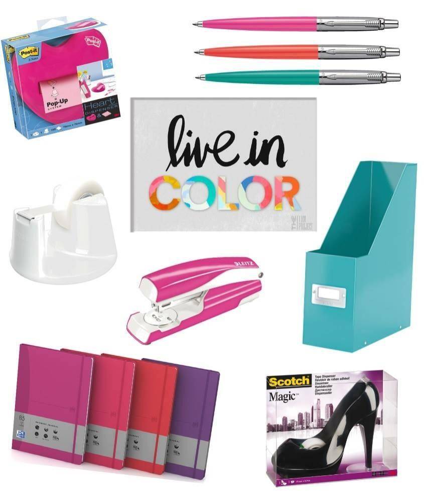 Kleurrijke kantoorartikelen