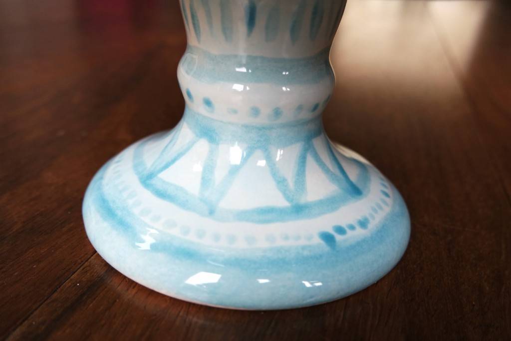 eind resultaat zelfgemaakt servies