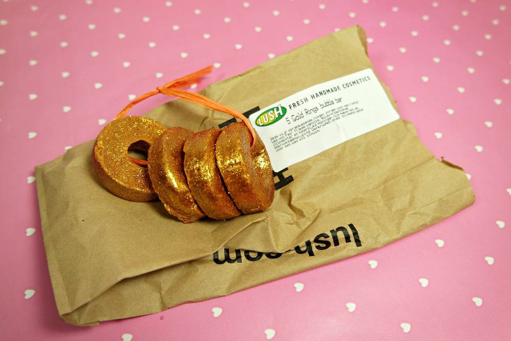 Lush bubbel bar | Gold rings