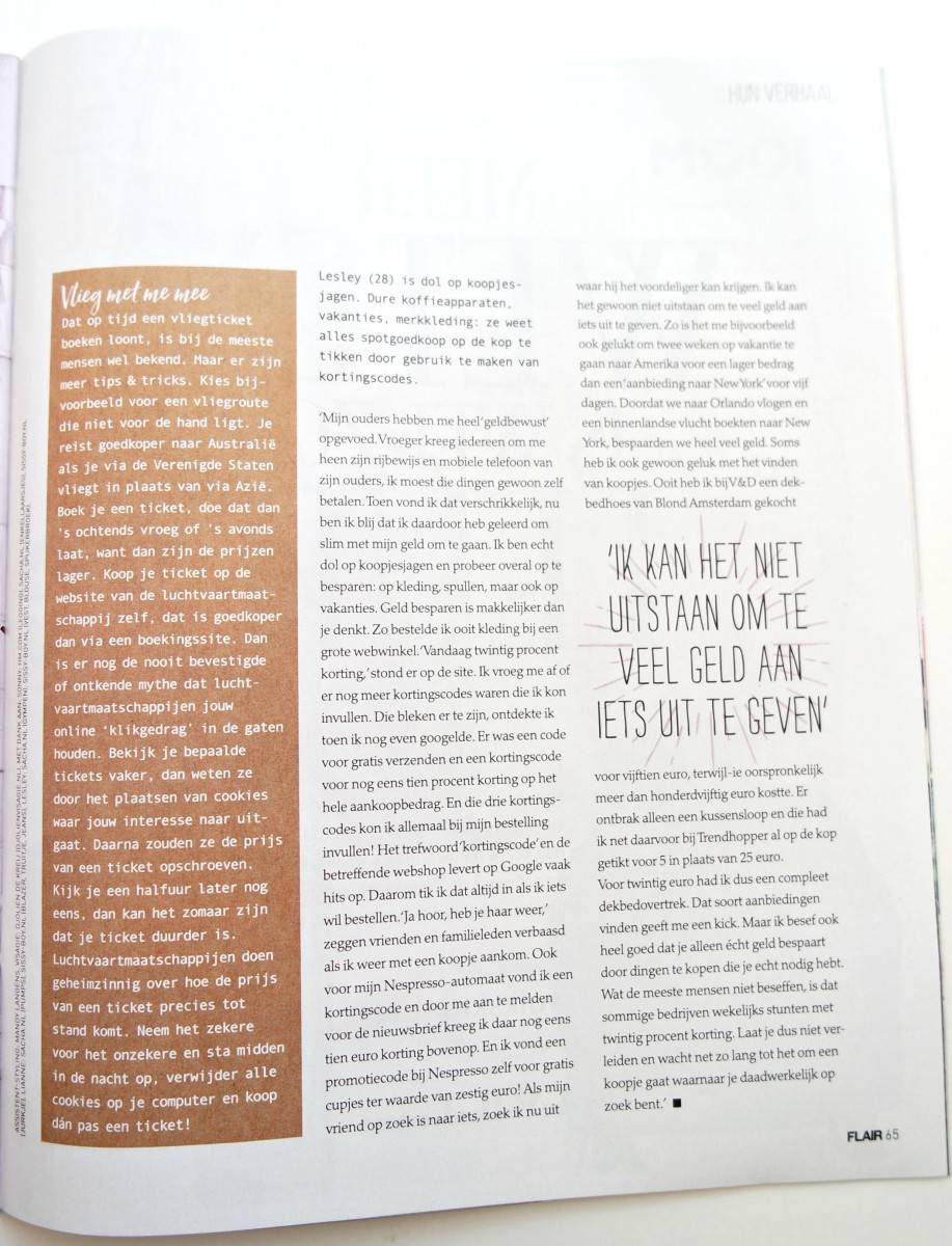 artikel flair koopjesjagen 