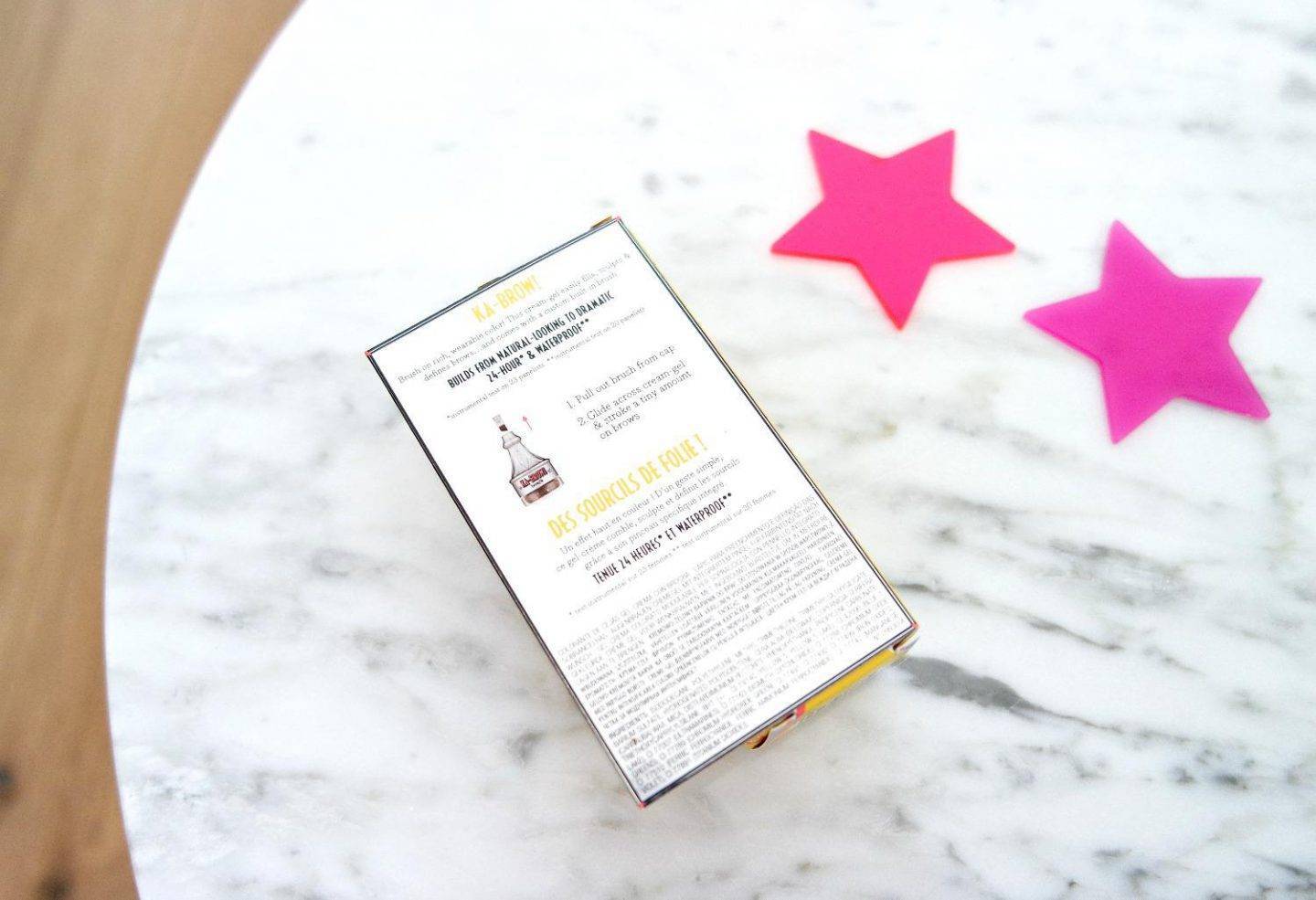 Benefit Ka-Brow! Review achterkant verpakking