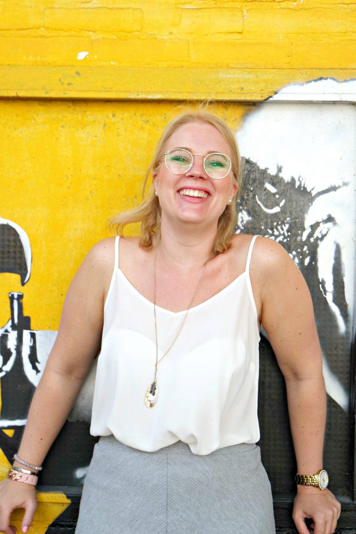 Polette Eyewear | Skater rokje | H&M schoenen | Primark top