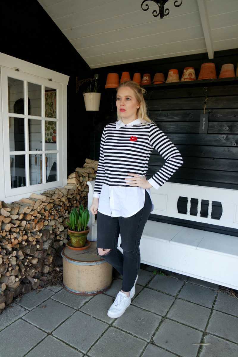 Outfit zwart/wit Named Fashion