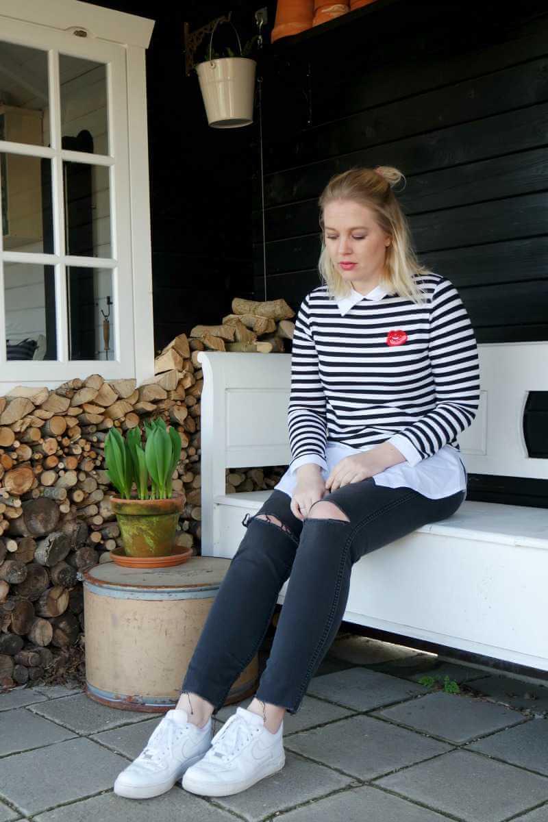 Outfit zwart/wit Named Fashion