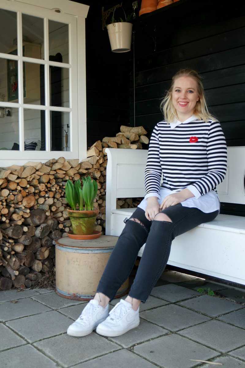 Outfit zwart/wit Named Fashion