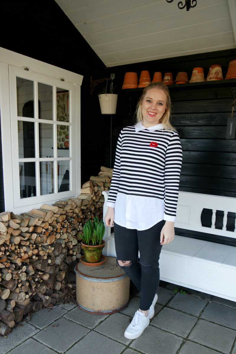 Outfit zwart/wit Named Fashion