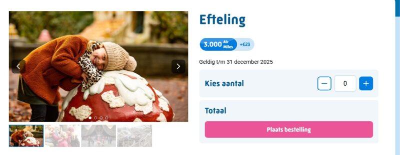 Naar de Efteling met airmiles