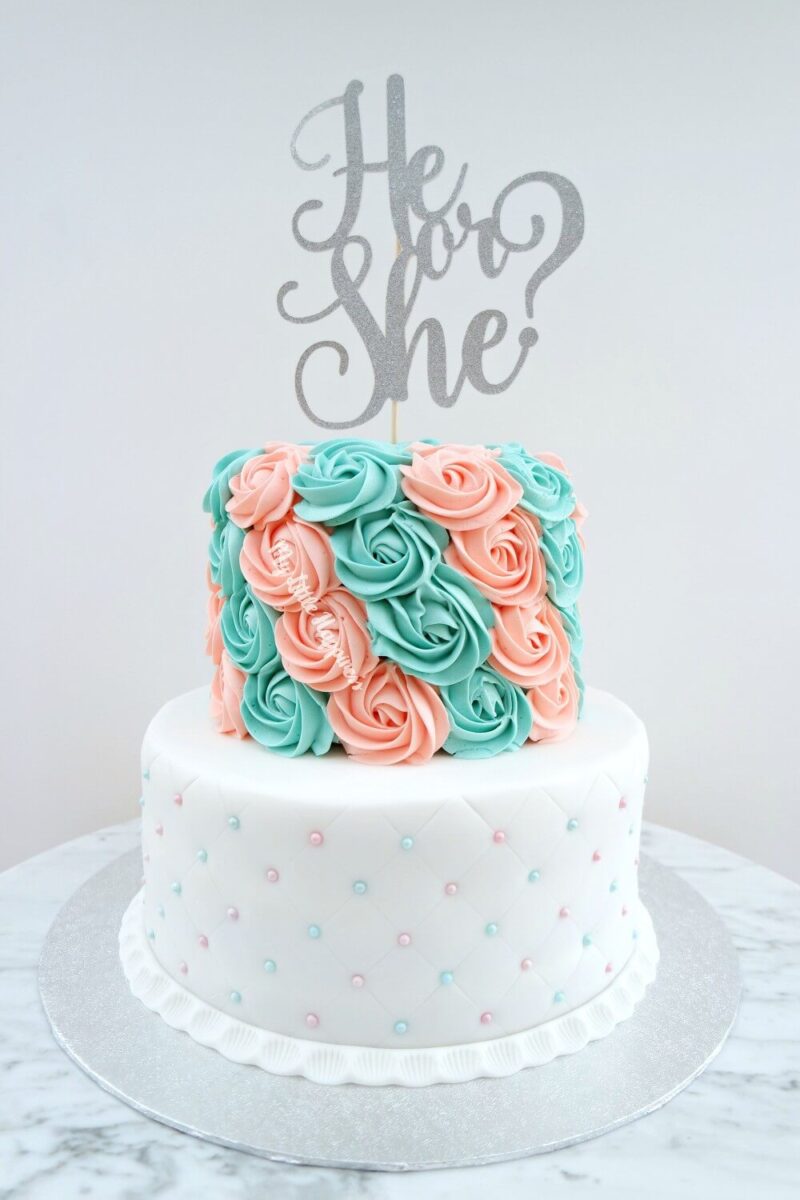 Gender reveal cake