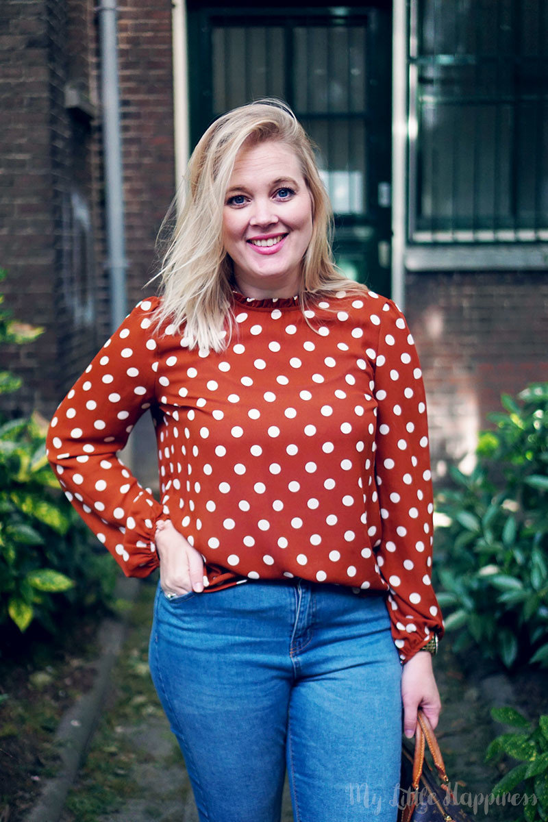 Outfit of today | Primark herfst stippenblouse