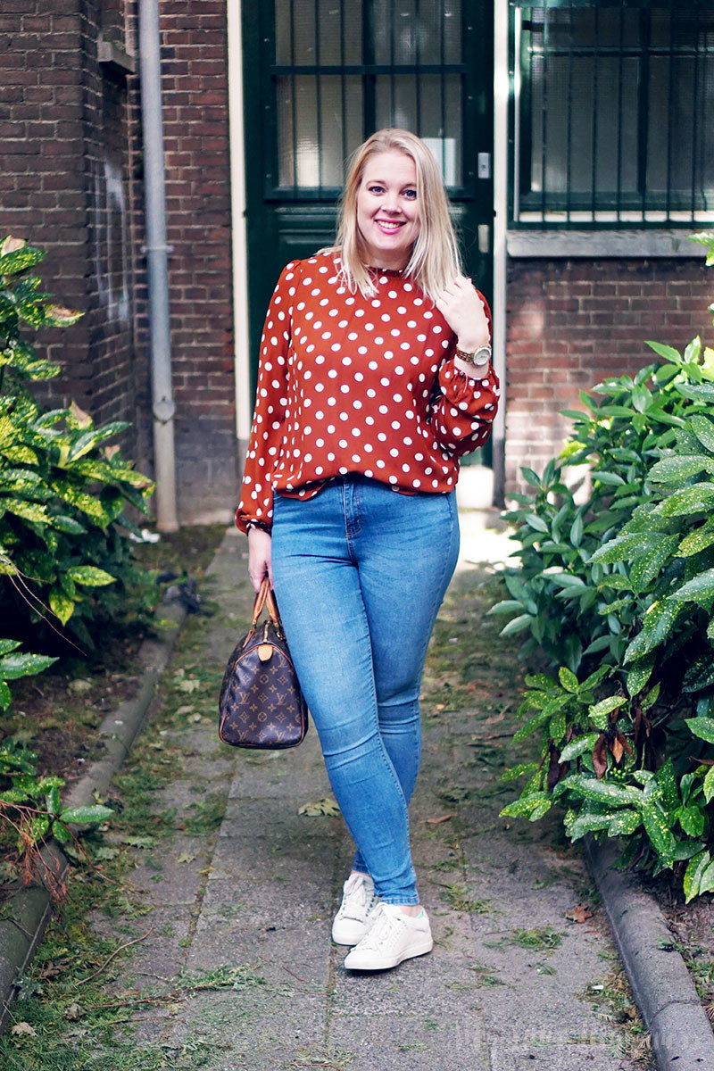 Outfit of today | Primark herfst stippenblouse