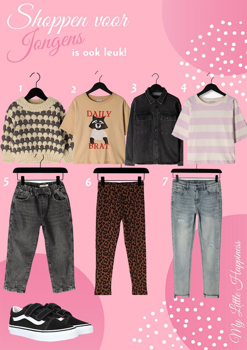 Shoppen voor jongens, mix and match outfits